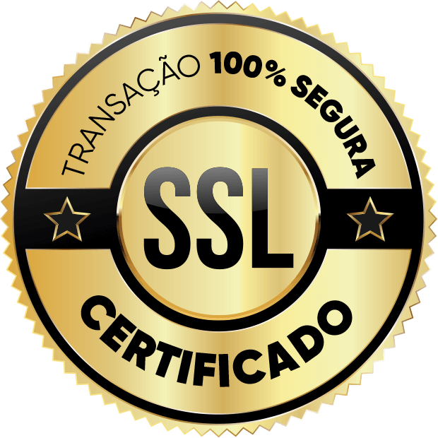 Selo de segurança SSL certificado.